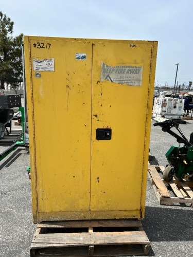 FLAMMABLE SAFETY STORAGE CABINET. --(LOCATED IN COLTON, CA)--
