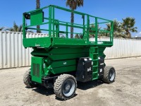 2017 GENIE GS4390RT ROUGH TERRAIN SCISSORLIFT, dual fuel, 43' lift, 4x4, extendable platform. s/n:GS90F-54365