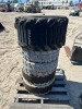 APPROX. (4) RIMS W/TIRES, fits skidsteer, TIRE --(LOCATED IN COLTON, CA)-- - 4