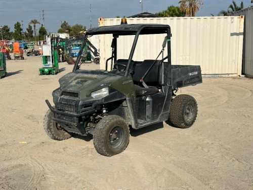 2021 POLARIS RANGER UTILITY CART, gasoline, 4x4, canopy, seats 2, 50"x36" tilt bed, tow package. s/n:3NSMAA575ME113559 --(DOES NOT RUN)-- --(LOCATED IN COLTON, CA)--