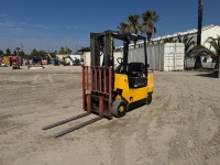 HYSTER S50XL FORKLIFT, 5,000#, 78" mast, 3-stage, 189" lift, sideshift, lpg, canopy, solid tires. s/n:C187V10261R