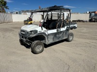 2023 KAWASAKI MULE PRO DXT UTILITY CART, diesel, 4x4, canopy, seats 6, 54"x45" tilt bed, tow package, 1,148 hours indicated. s/n:JKADTCC14PB501979