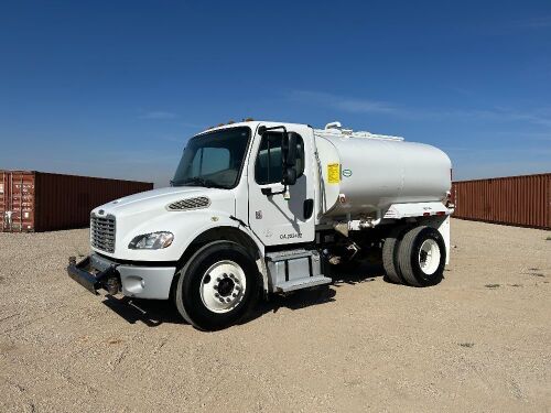 2019 FREIGHTLINER M2 106 2,000 GALLON BOBTAIL WATER TRUCK, Cummins diesel, engine brake, 6-speed, pto, 12,000# front, ff-s-rr, hose reel, 21,000# rear, 36,240 miles indicated. s/n:3ALACWFD1KDKG8316 --(LOCATED IN MADERA, CA)--