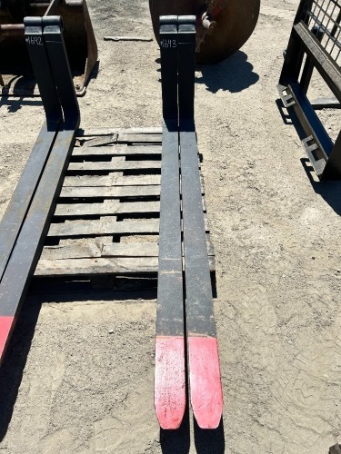 SET OF ARROW 6' FORKS, fits reach forklift. --(LOCATED IN COLTON, CA)--