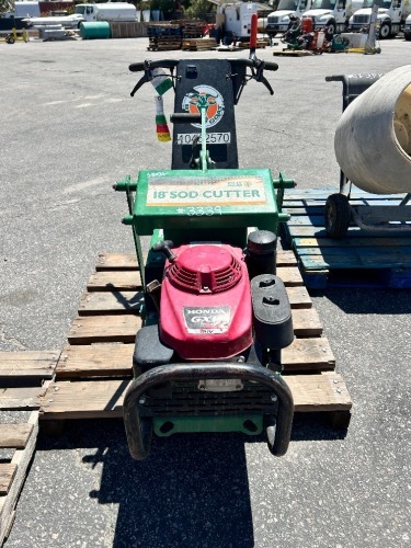 2021 BILLY GOAT SC181HCA 18" SOD CUTTER, Honda gasoline. s/n:071221227 --(LOCATED IN COLTON, CA)--