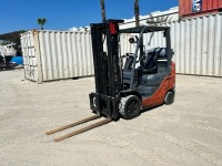 2011 TOYOTA 8FGCU25 FORKLIFT, 5,000#, 80" mast, 3-stage, 189" lift, sideshift, lpg, canopy, solid tires. s/n:32467