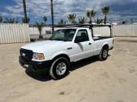 2008 FORD RANGER PICKUP TRUCK, 2.3L gasoline, automatic, a/c, ladder rack. s/n:1FTYR10D78PA88243