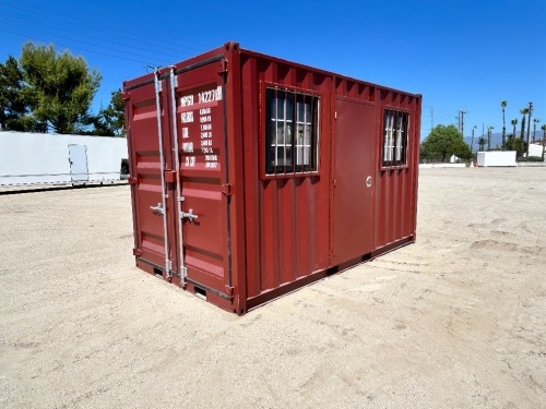 2026 14' CARGO CONTAINER, front door w/lock box, side door. --(LOCATED IN COLTON, CA)--