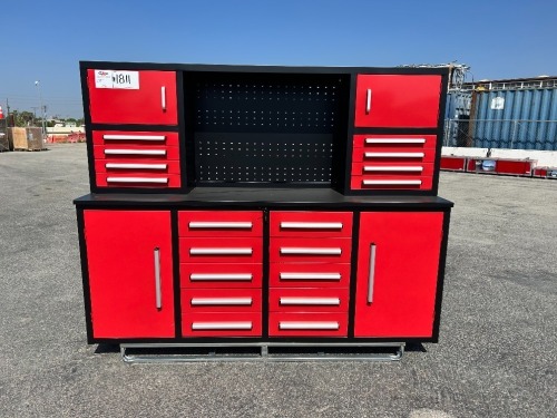 2026 H7FT-180-4-01B-02 7' 18 DRAWER/ TOOL CABINET WORKBENCH. s/n:69062608 --(LOCATED IN COLTON, CA)--