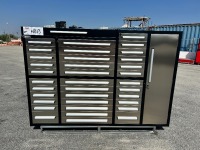 2026 7FT-35D-1-L-01B-01 7' 35 DRAWER STAINLESS STEEL WORKBENCH/TOOL CABINET s/n:69062607 --(LOCATED IN COLTON, CA)--