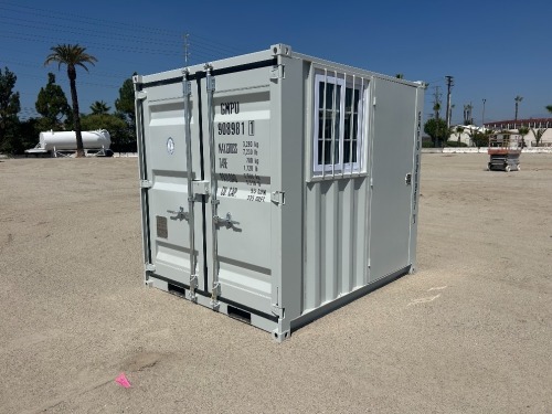 2026 8' CARGO CONTAINER, front door w/lock box, side door. s/n:DFCM199222 --(LOCATED IN COLTON, CA)--