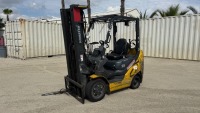 2017 KOMATSU FG25ST-16 FORKLIFT, 5,000#, 80" mast, 3-stage, 188" lift, lpg, canopy, solid tires. s/n:A452583