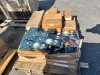 PALLET OF ASST. SANDING DISCS AND BELTS, SANDING FLOOR SCRAPER REPLACEMENT BLADES --(LOCATED IN COLTON, CA)--