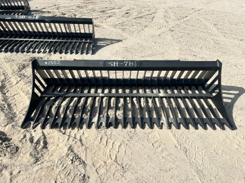 2026 GREATBEAR 78IN 78" ROCK BUCKET, fits skidsteer. s/n:69032606 --(LOCATED IN COLTON, CA)--