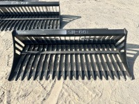 2026 GREATBEAR 66IN 66" ROCK BUCKET, fits skidsteer. s/n:69032606 --(LOCATED IN COLTON, CA)--