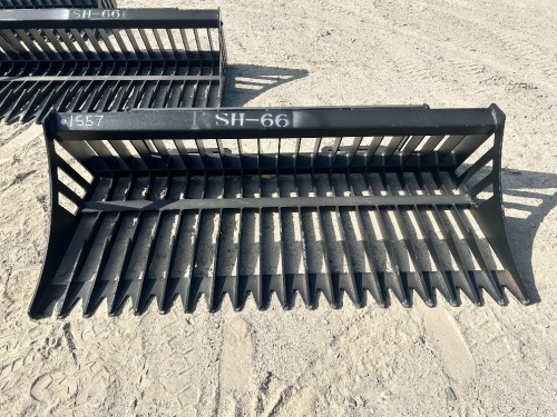 2026 GREATBEAR 66IN 66" ROCK BUCKET, fits skidsteer. s/n:69032606 --(LOCATED IN COLTON, CA)--