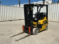 2014 YALE GLC050VXNVRE083 FORKLIFT, 5,000#, 78" mast, 3-stage, 189" lift, sideshift, lpg, canopy, solid tires. s/n:A910V24679M