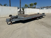 1994 INTERSTATE 20DT EQUIPMENT TRAILER, 20,000# capacity, 96"x19' deck, 5' beavertail, winch, electric brakes, 4' ramps. s/n:1JK0DT203RA100199
