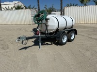 2026 DOGHOUSE 500 GALLON WATER TRAILER, heavy duty polyurethane tank, Honda 5.5hp gasoline, 2" 156gpm @ 65psi pump, 2" cam-lock for 2" fire hydrant inlet hose, suction hose for draft tank fill, rear spray bar, hose reel w/50' fire hose. engine s/n:GCBPT-4