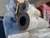 PALLET OF ROLLS OF PROTECTIVE PAPER, ASST. ROLLS OF PLASTIC, STAINLESS STEEL CONDIMENT PUMPS, AIR COMPRESSOR HOSE, CORDLESS LEAF BLOWER, APPROX. (2) SPOOLS OF CABLE --(LOCATED IN COLTON, CA)-- - 6