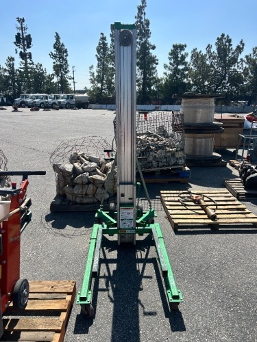 2019 GENIE SLC12 MATERIAL LIFT, 12' lift. s/n:SLCP-83970 --(LOCATED IN COLTON, CA)--