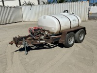 DARGO MANUFACTURING 500 GALLON WATER TRAILER, Honda GX120 gasoline, 2" pump, rear spray bar. s/n:5HGBCM007973