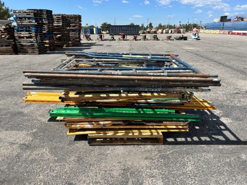 PALLET OF ASST. BILJAX SCAFFOLD FRAMING AND SCAFFOLDING TOE GUARD. --(LOCATED IN COLTON, CA)--