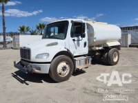 2018 FREIGHTLINER M2 106 2,000 GALLON BOBTAIL WATER TRUCK, Cummins 200hp diesel, 6-speed, pto, 12,000# front, ff-s-rr, hose reel, 21,000# rear. s/n:3ALACWFD6JDJJ3408