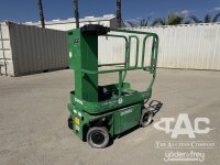 2017 JLG 1230ES PERSONNEL LIFT, electric, 12' lift, 303 hours indicated. s/n:M130002580