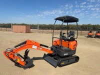 2026 ABOSS GH25 MINI HYDRAULIC EXCAVATOR, gp bucket, hydraulic thumb, aux hydraulics, backfill blade, canopy. s/n:4SZ1583 --(LOCATED IN MADERA, CA)--