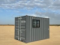 2026 10' CARGO CONTAINER, front door w/lock box, window. --(LOCATED IN MADERA, CA)--