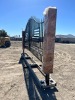 2026 EARTHYGROUNDS EG-10S-UF 20FT DOUBLE-SWING WROUGHT IRON DRIVEWAY GATE W/TIMBER POSTS, US Flag Design. --(LOCATED IN COLTON, CA)-- - 2