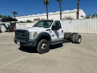2014 FORD F550 CAB & CHASSIS, 6.7L diesel, automatic. s/n:1FDUF5GT2EEB03083 --(DOES NOT RUN)-- --(LOCATED IN COLTON, CA)--