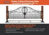 2026 EARTHYGROUNDS EG-10S-SC 20FT DOUBLE-SWING WROUGHT IRON DRIVEWAY GATE W/TIMBER POSTS, Scrollwork Construction Design. --(LOCATED IN COLTON, CA)-- - 5