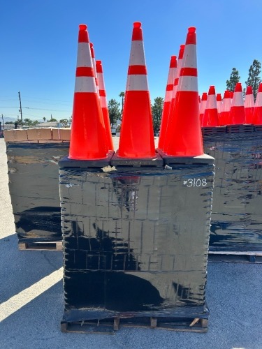 PALLET OF APPROX. (225) 36" ORANGE TRAFFIC CONES --(LOCATED IN COLTON, CA)--