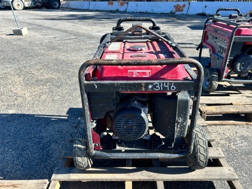 HONDA EB5000X GENERATOR, 5kw. s/n:1021067 --(LOCATED IN COLTON, CA)--