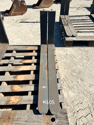 SET OF 42" FORKS, fits forklift. --(LOCATED IN COLTON, CA)--