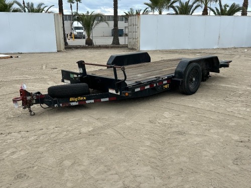 2020 BIG TEX 14FT-16 TILTBED EQUIPMENT TRAILER, 9,990# gvwr, 74"x16' deck. s/n:16VFX1625L2044934 --(DOES NOT RUN)-- --(LOCATED IN COLTON, CA)--
