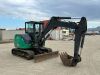 2020 JOHN DEERE 60G MINI HYDRAULIC EXCAVATOR, gp bucket, q/c, aux hydraulics, backfill blade, cab w/air, 2,480 hours indicated. s/n:1FF060GXEKJ291491 --(DOES NOT RUN)-- --(LOCATED IN COLTON, CA)-- - 2