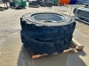 APPROX. (2) RIMS W/TIRES, fits reach lift. --(LOCATED IN COLTON, CA)-- - 2