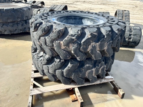 APPROX. (2) RIMS W/TIRES, fits reach lift. --(LOCATED IN COLTON, CA)--