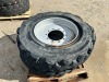 APPROX. (2) RIMS W/TIRES, fits reach lift. --(LOCATED IN COLTON, CA)-- - 4