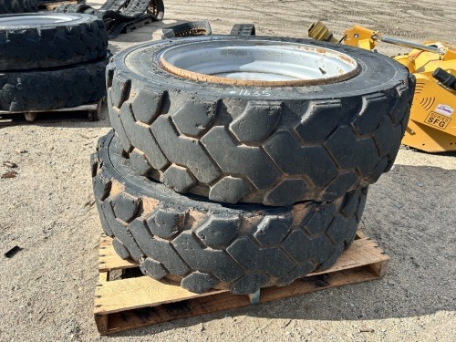 APPROX. (2) RIMS W/TIRES, fits reach lift. --(LOCATED IN COLTON, CA)--