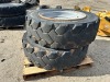APPROX. (2) RIMS W/TIRES, fits reach lift. --(LOCATED IN COLTON, CA)--