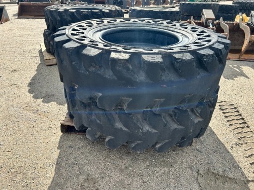 APPROX. (2) RIMS W/TIRES, fits reach lift. --(LOCATED IN COLTON, CA)--