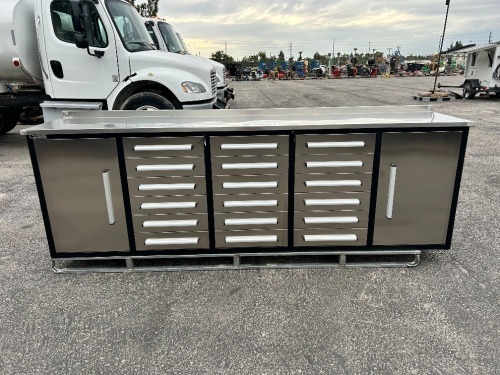 2026 CHERY INDUSTRIAL 10FT-18D-2-01B-01 10' 18 DRAWER STAINLESS STEEL WORKBENCH. s/n:69062609 --(LOCATED IN COLTON, CA)--