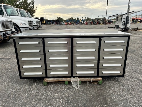 2026 CHERY INDUSTRIAL 7FT-20D-01B-01 7' 20 DRAWER STAINLESS STEEL WORKBENCH. s/n:69062609 --(LOCATED IN COLTON, CA)--