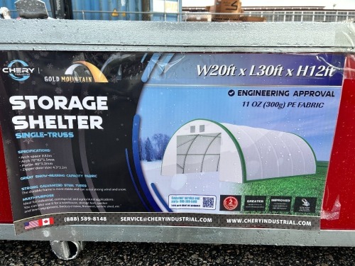 2026 GOLD MOUNTAIN S203012R 20'X30'X12' STORAGE SHELTER s/n:26HKNY02424 --(LOCATED IN COLTON, CA)--