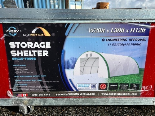 2026 GOLD MOUNTAIN S203012R 20'X30'X12' STORAGE SHELTER s/n:26HKNY02427 --(LOCATED IN COLTON, CA)--