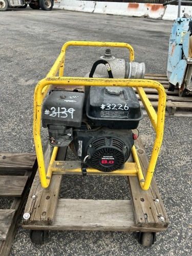 WACKER PT3A 3" TRASH PUMP, Honda gasoline. s/n:5526365 --(LOCATED IN COLTON, CA)--
